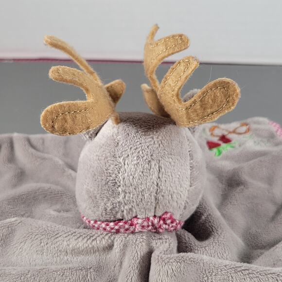 Nyani Wildfang Deer Lovey Security Blanket Red Check 10” x 10” Germany - Picture 8 of 10